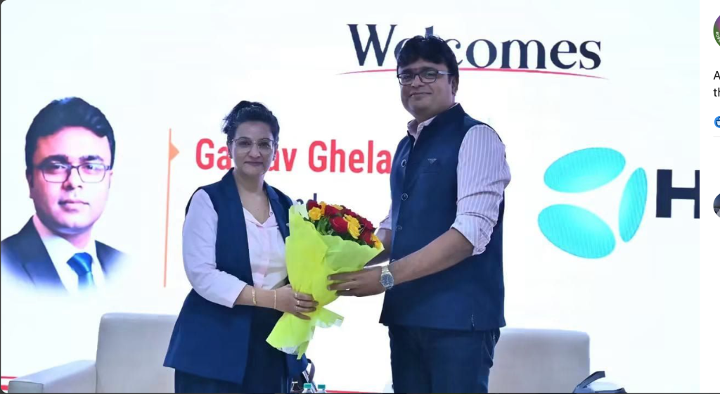 Gaurav Ghelani Sir felicitated with a bouquet of flowers on stage at TIT Group of Institutions, Bhopal